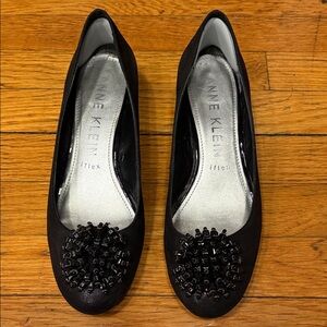 Anne Klein Black iflex W 9 Embellished Heels